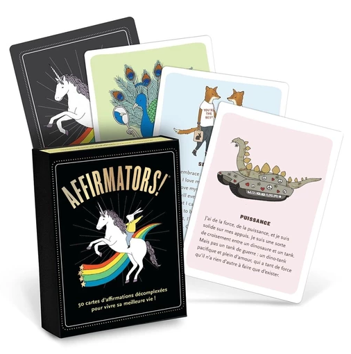 boîte et cartes Affirmators
